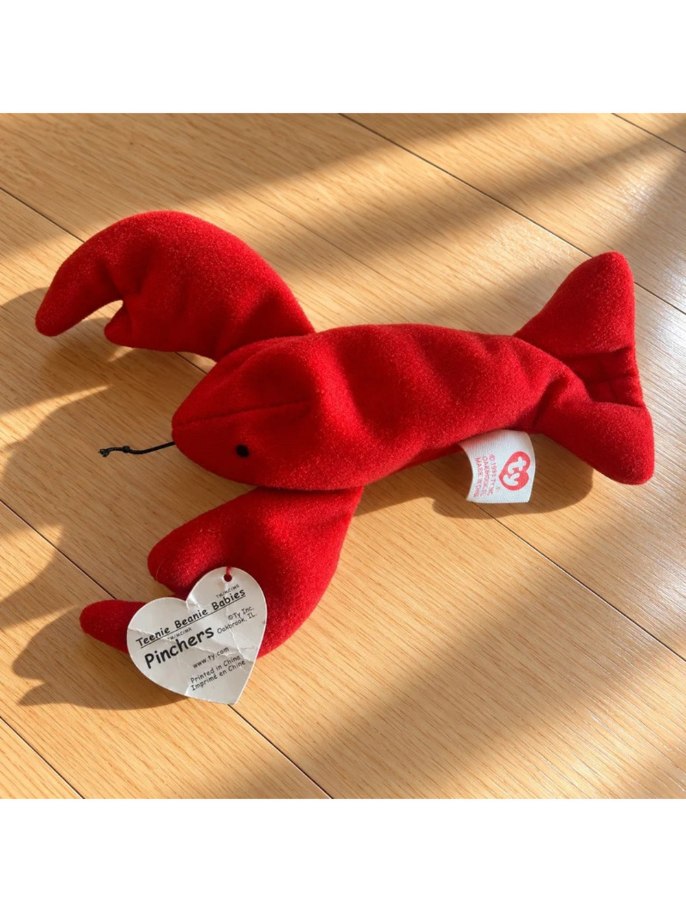 TY Pinchers Lobster McDonald's Teenie Beanie Baby 1999 #12 Vintage Red Plush